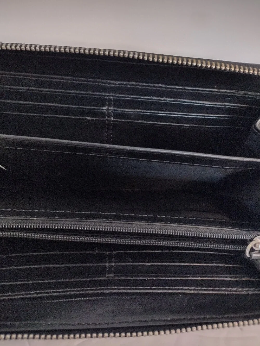 Vintage Y2K Coach Ashley Signature Zip Wallet Black Monogram Canvas Indie Sleaze